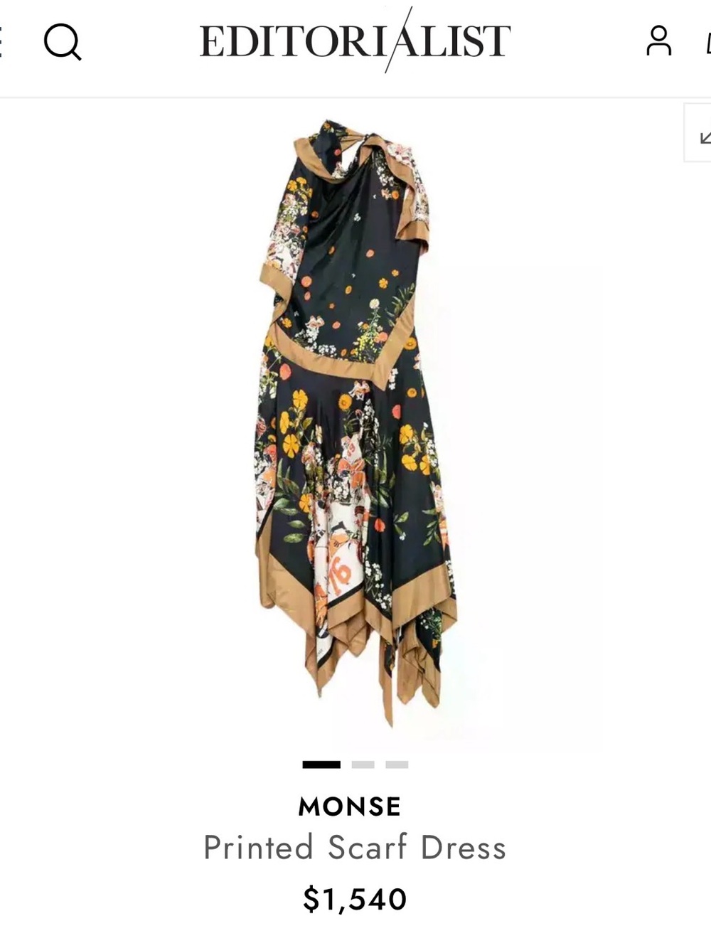 Monse Floral and Football scarf dress